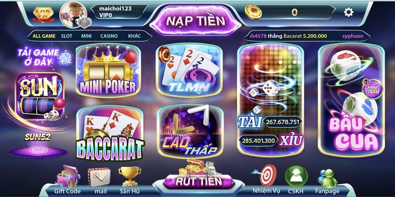 Baccarat Sun52 là tựa game có nét tương đồng giống bài ba lá của Việt Nam