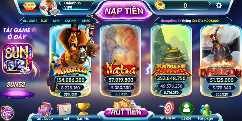 Đa dạng mức cược chỉ có tại game giải trí siêu xe Sun52